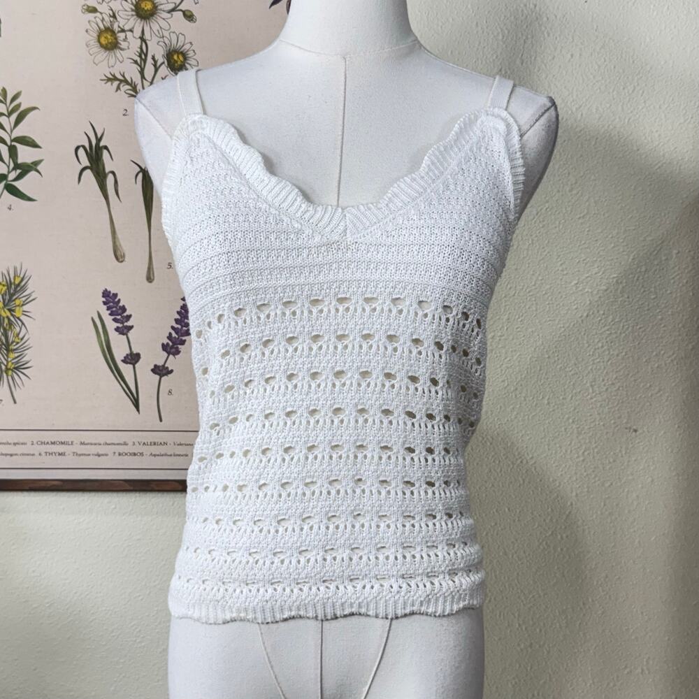 Crochet Cami Top Coastal Cowgirl Fairy Coquette Cottage Hippie Boho Festival S
